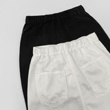 Span Summer Banding Back Slit Cotton Long Skirt