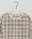 Yoha Color Matching Check Short Sleeve Tee