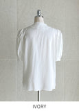 Lupine Lace Pin Tuck Puff Blouse