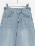 Keshu Summer Washing Denim Wide Pants