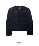 Weasel round tweed jacket