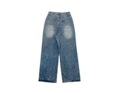 Liam Washed Denim Long Wide Pants