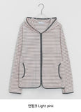 Leshu Stripe Fleece Zip-Up Jumper