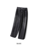 Undersnap wide denim pants