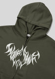 (UNISEX) Flame-Two-Way Hood Zip-Up