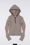 Henry stripe hoodie long sleeve