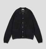 Linen Waffle Two Tone Knit Cardigan