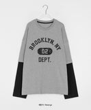 [unisex] Clean Layered Color Matching Over Long Sleeve Tee