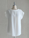 Verona Short Sleeve Pin Tuck Blouse