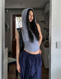 Peer Halter Sleeveless Hoodie