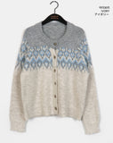 Roping Cotton Candy Nordic Knit Cardigan