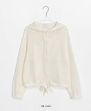 Huuri Summer Punching Hood Zip-up Cardigan