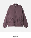 Mauve Washed Short Fishtail Bomber Jacket