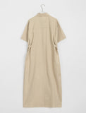 Dakono Collar Pocket Button Long One Piece