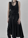 Melly Shirring Unbalance Skirt