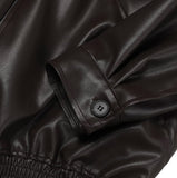 Paod crop cut leather jacket