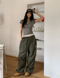 See-through layered button cap sleeve short sleeve