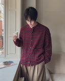 Luboy Striped Crop Cardigan