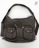 Leather Pocket TwoWay Backpack Shoulder Bag