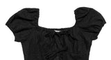 Taru Ribbon Lace Crop Blouse