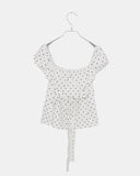 Lize Dot Puff Strap Blouse