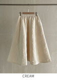 Radiant Banding Quilted Padding Long Skirt