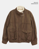 Rasi High Neck Fur Lining Zip-Up Suede Mustang Jacket