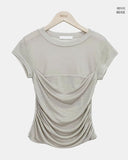 Bonir Side Shirring Short Sleeve T-shirt