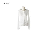 Tessie See-through Ribbed Round Cardigan