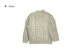 Ond Shoulder Slit Cable Knit One Piece