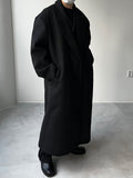 Hidden Maxi Long Black Coat