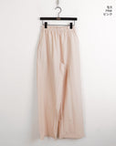 Bow Baslock Wide Long Nylon Pants