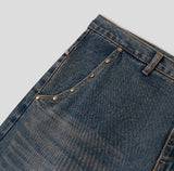 Demi Studded Flap Pocket Denim Pants