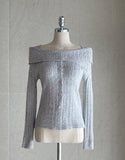 Lohavit Off Shoulder Ribbed Knit