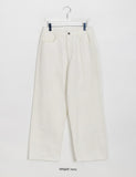 Shio hidden banding cotton wide pants