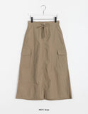 Lindido Cut Nylon Cargo Skirt