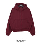 Eseo High-Neck Brushed Hood Zip Up
