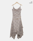 Kyuren Check Sleeveless Long One Piece