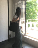 Daming Check Chiffon String Layered Long Skirt