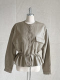Kiez Round String Leather Short Jacket