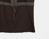 Kuro Vintage Shirring Lace Short Sleeve T-Shirt