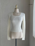 Ereumi Ribbed Square Neck Knit