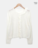 Omic Side Frill Knit Cardigan