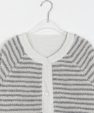 Deimi stripe fleece crop jumper