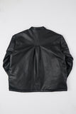 Embossed biker leather jacket
