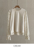 Dia frill lace brushed blouse