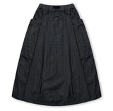 [AG.W] Belt Bloom Denim Skirt
