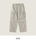 Faded Dyeing Washed Multi Cargo Pants
