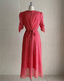 Heidi Zanflower Shirring Chiffon Long One Piece