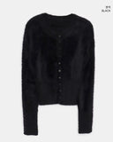 Rodan Angora round neck fur cardigan